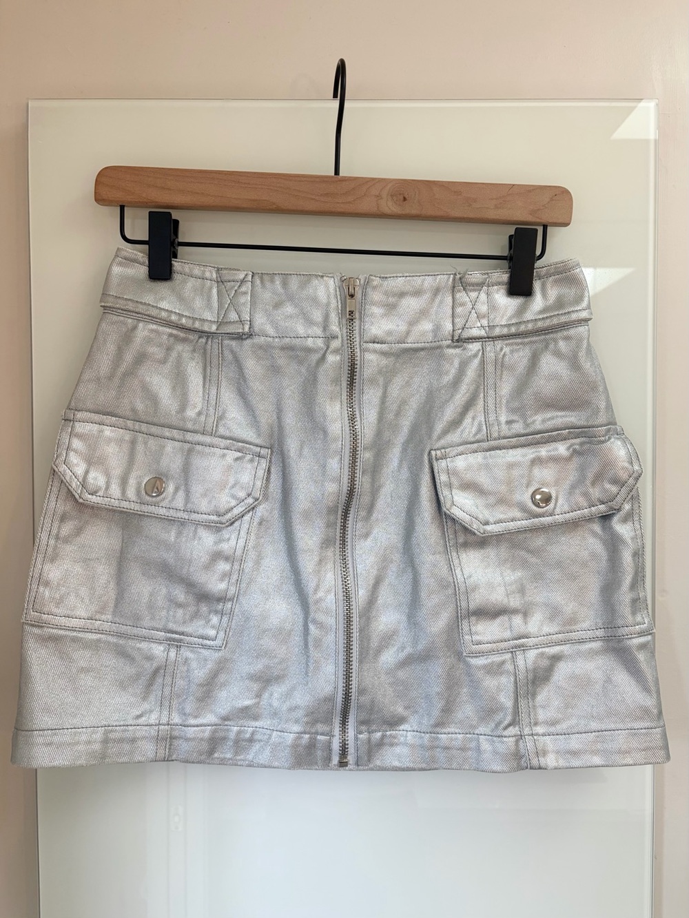 Forever 21 Silver Mini Skirt